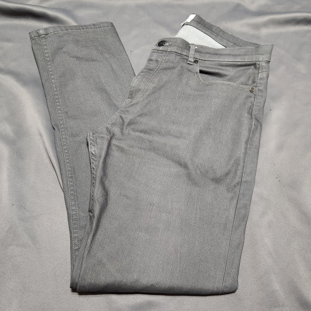Ministry of Supply Mens Slim Fit 5-Pocket Pants Grey 36x34 Cotton Blend Stretch